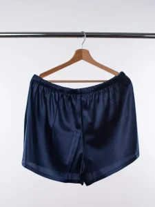 Natural Silk Shorts – Dark Blue / Black